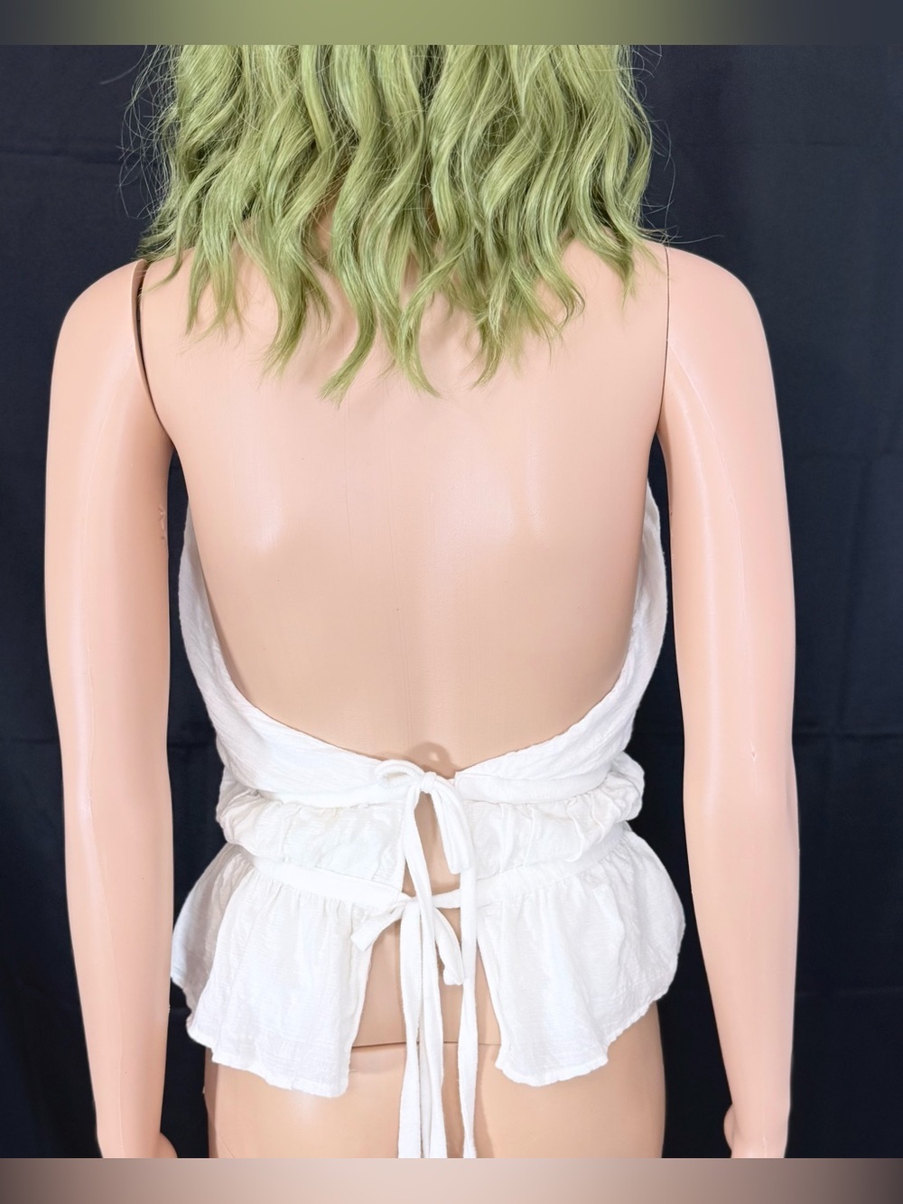 Free People White Open-Side Ruffled Tank - Picture 8 of 12